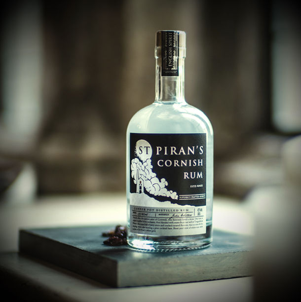 Discover St Piran's Cornish Rum: handcrafted, triple-distilled white rum infused with rich notes of raisin, caramel & coconut