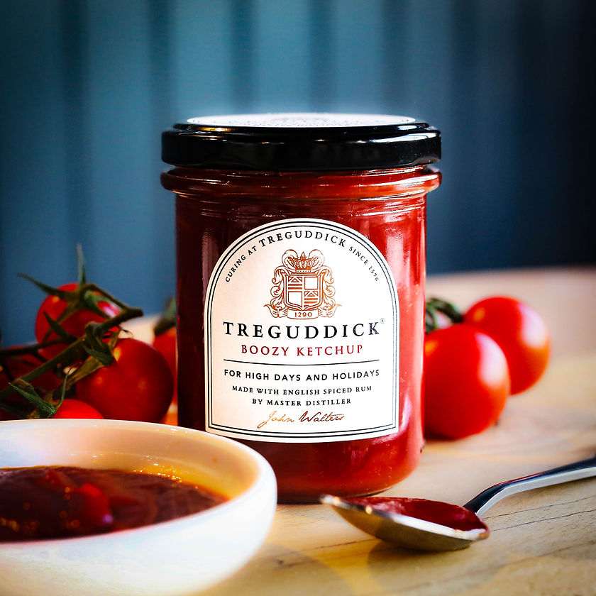 Spiced Rum Ketchup, Plum & Ginger Jam, Boozy Brown Sauce