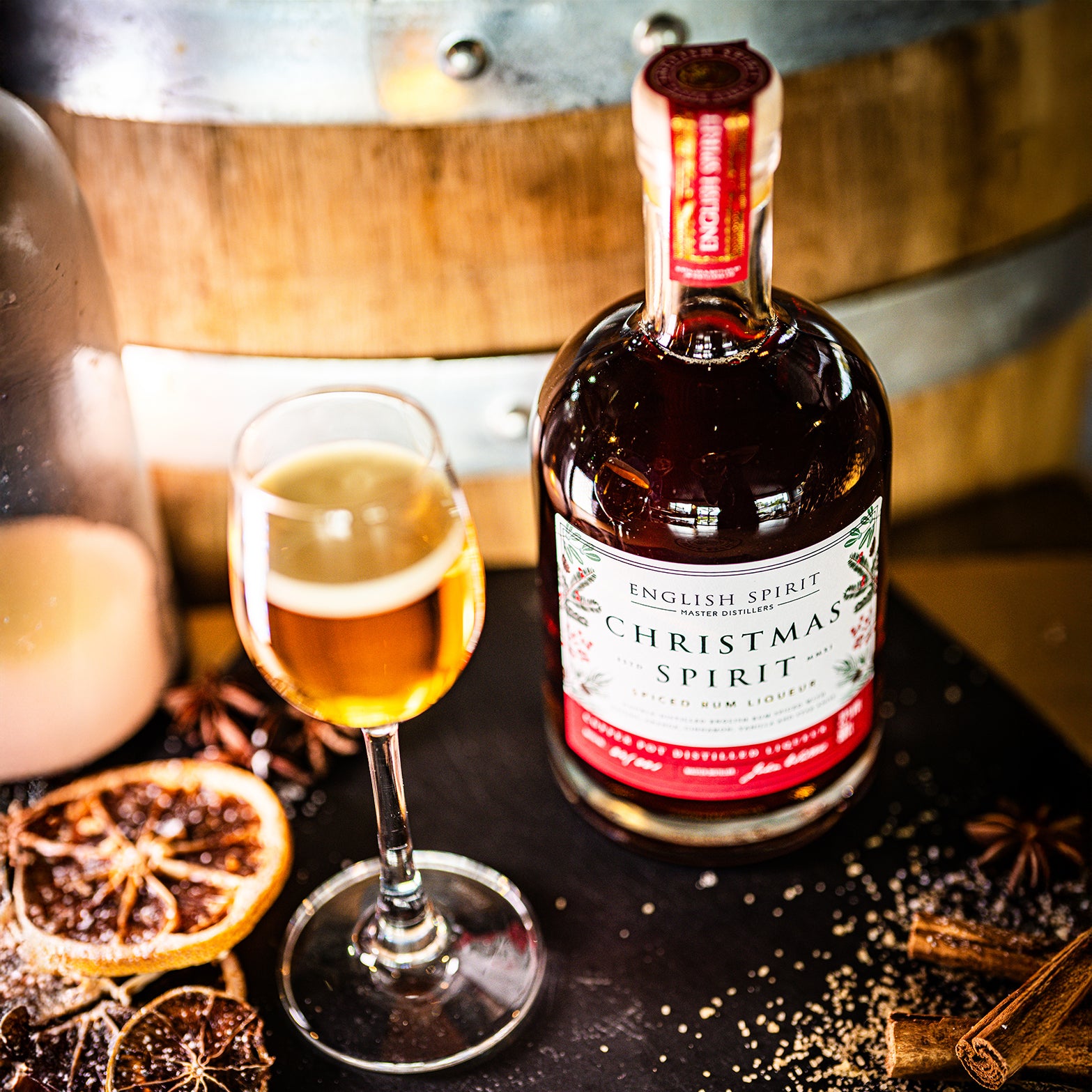 Spiced Rum, Christmas Spirit, Orange, Cinnamon, Spice, Raisins