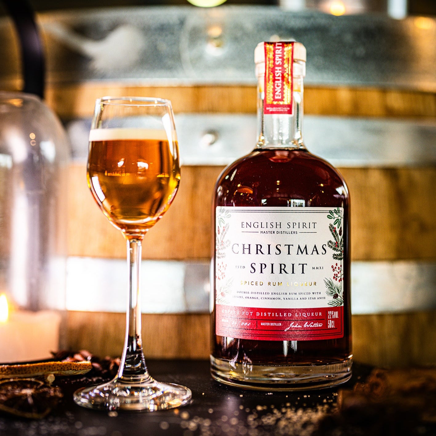 Christmas Spirit, Spice Rum, Cinnamon, Cherry, Raisins, Caramel