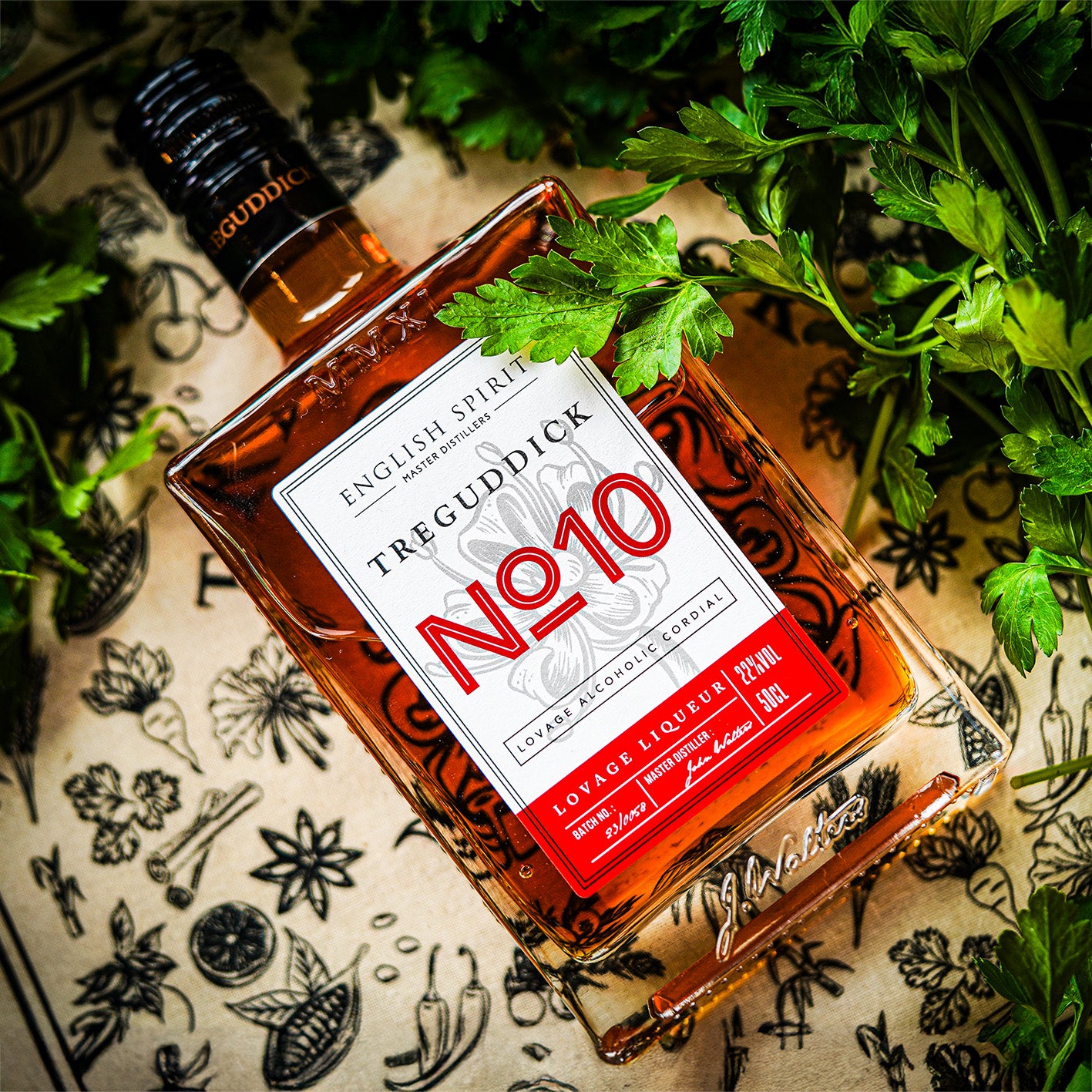 English Spirits Limited edition No.10 Lovage Alcoholic Cordial. A blend of celery, parsley, fennel and anise. Perfect for Brady or gin.