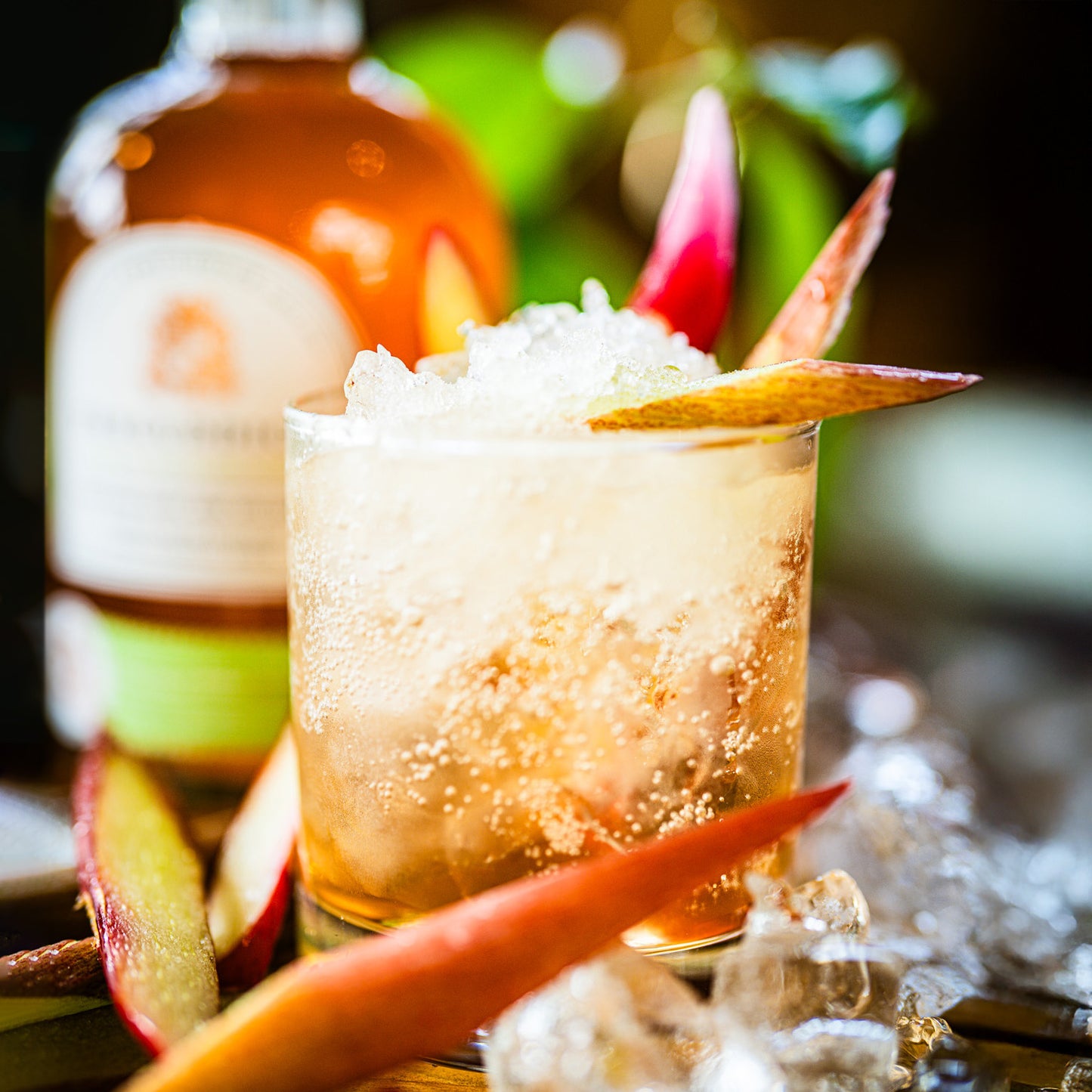 Non-Alcoholic Rhubarb Shrub Mule with Ginger Ale