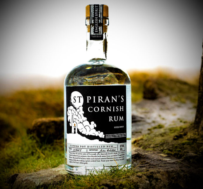 Discover St Piran's Cornish Rum: handcrafted, triple-distilled white rum infused with rich notes of raisin, caramel & coconut 