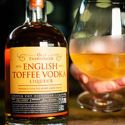 Handcrafted smooth indulgent English Toffee Vodka with rich toffee notes.