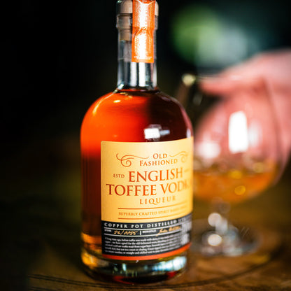 Handcrafted smooth indulgent English Toffee Vodka with rich toffee notes.