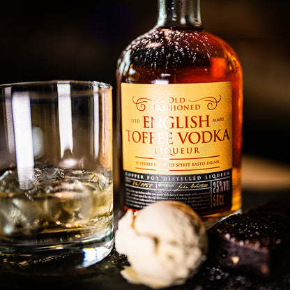 Handcrafted smooth indulgent English Toffee Vodka with rich toffee notes.